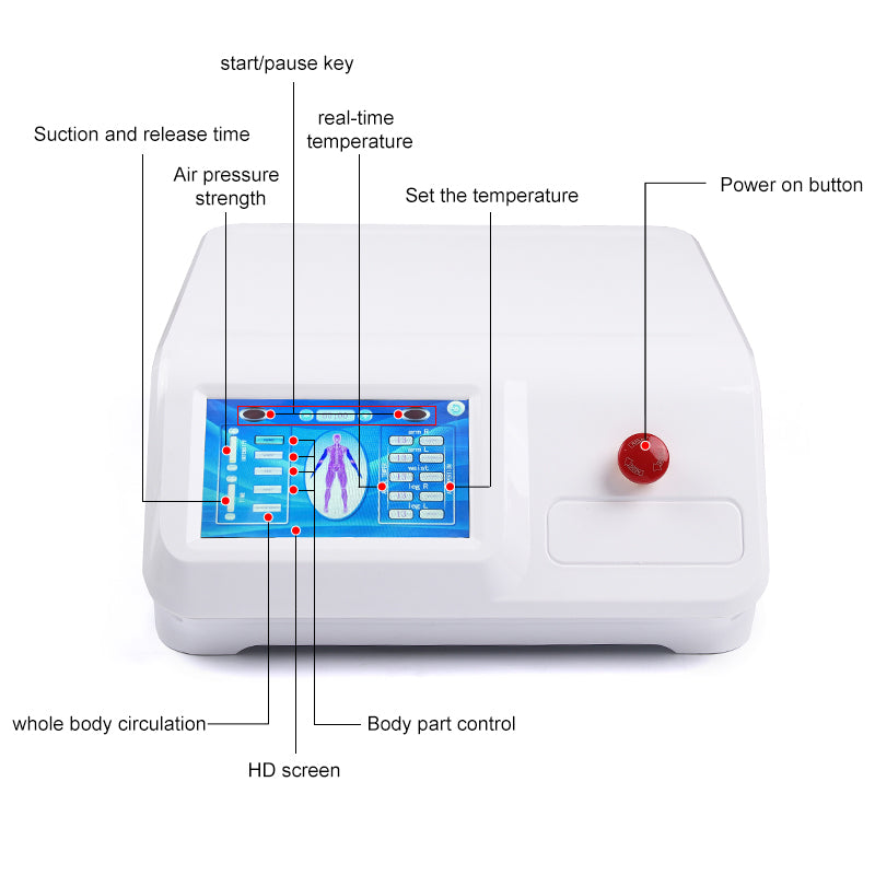 360mmHg air pressure Infrared Lymph Drainage Suit Detox maquina presoterapia Machine Pressotherapy Lymphatic Drainage Massage Pressotherapy Machine