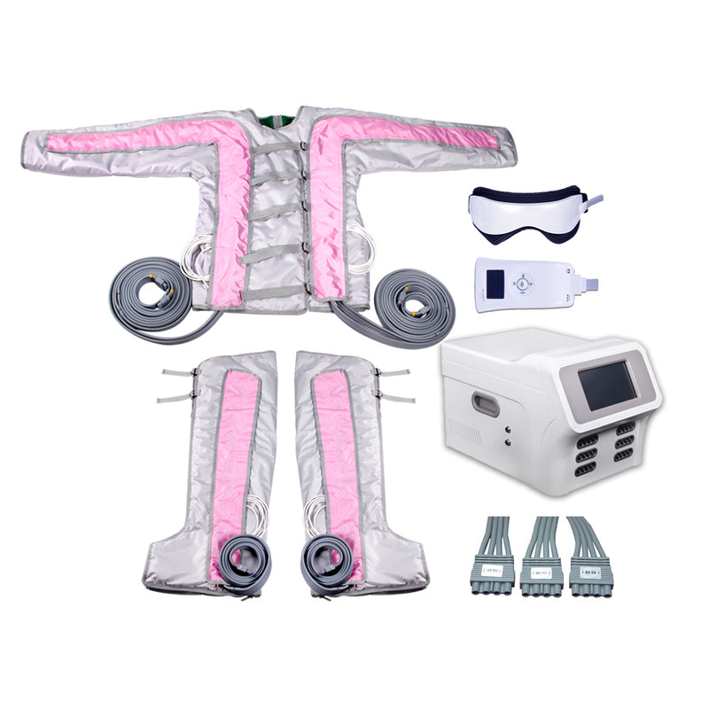 Infrared pressotherapy jacket +leg massage lymphatic drainage machine/body slimming presoterapia heat press machine sauna suit