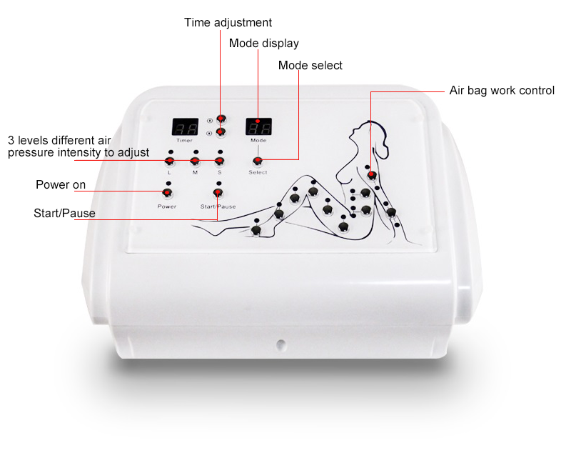 16 Air Bags Pressure Pressotherapy Body Slim Massage Lymphatic Drainage Machine