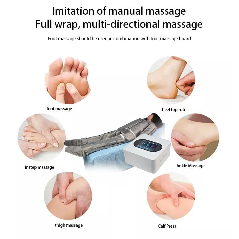 Pressotherapy air compression massage device