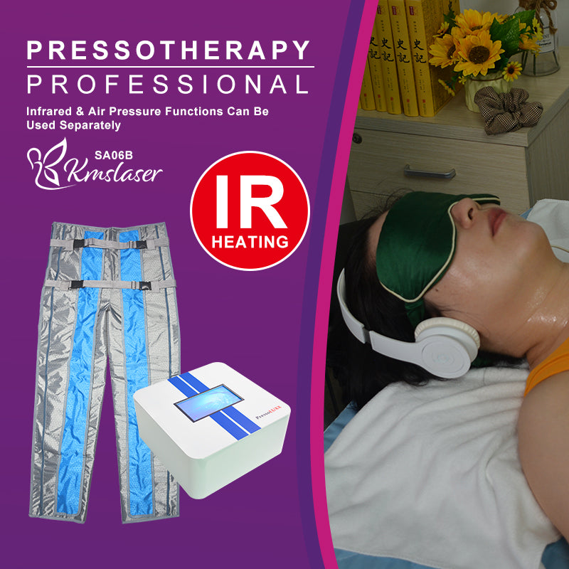 KMSLASER Pressotherapy presoterapie Machine IR heating Lymphatic Drainage